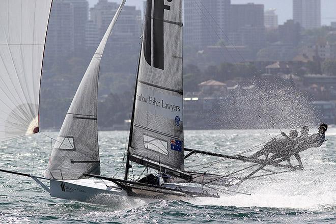 Thurlow's crew head for the finish line during the NSW Championship © Frank Quealey